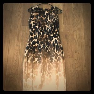 Calvin Klein Cheetah Scuba Stretch Sheath Dress